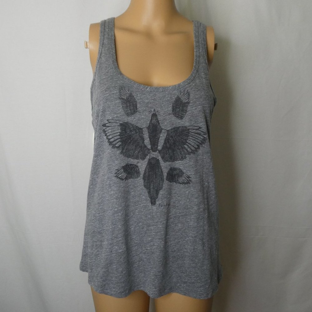 SOLDDDDDD Burton Bird Feather Wing Distressed Tank Top Small